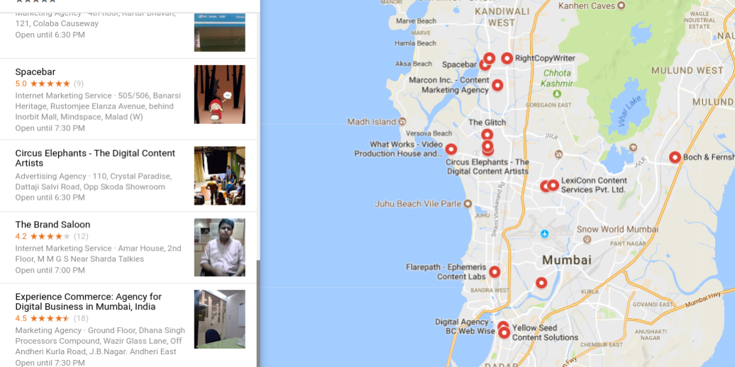 Content marketing by creating a page on Google My Business