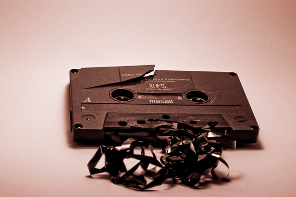 Old broken tape