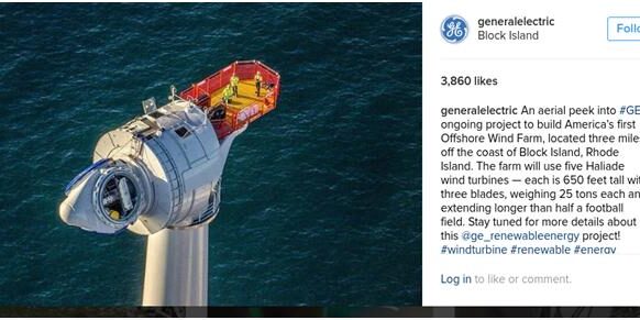 B2B content marketing through social media page by General Electric