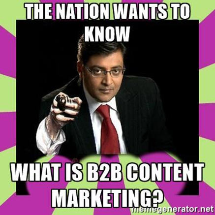 B2B content marketing meme