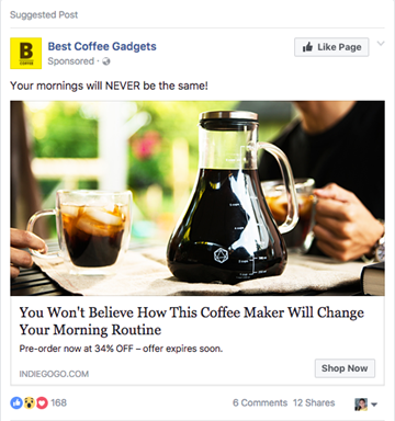 Content marketing by best coffee gadgets
