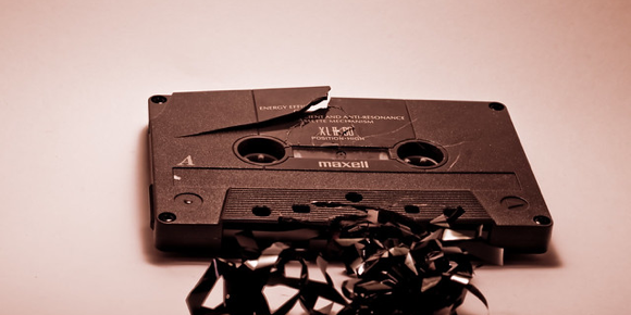 Old broken tape
